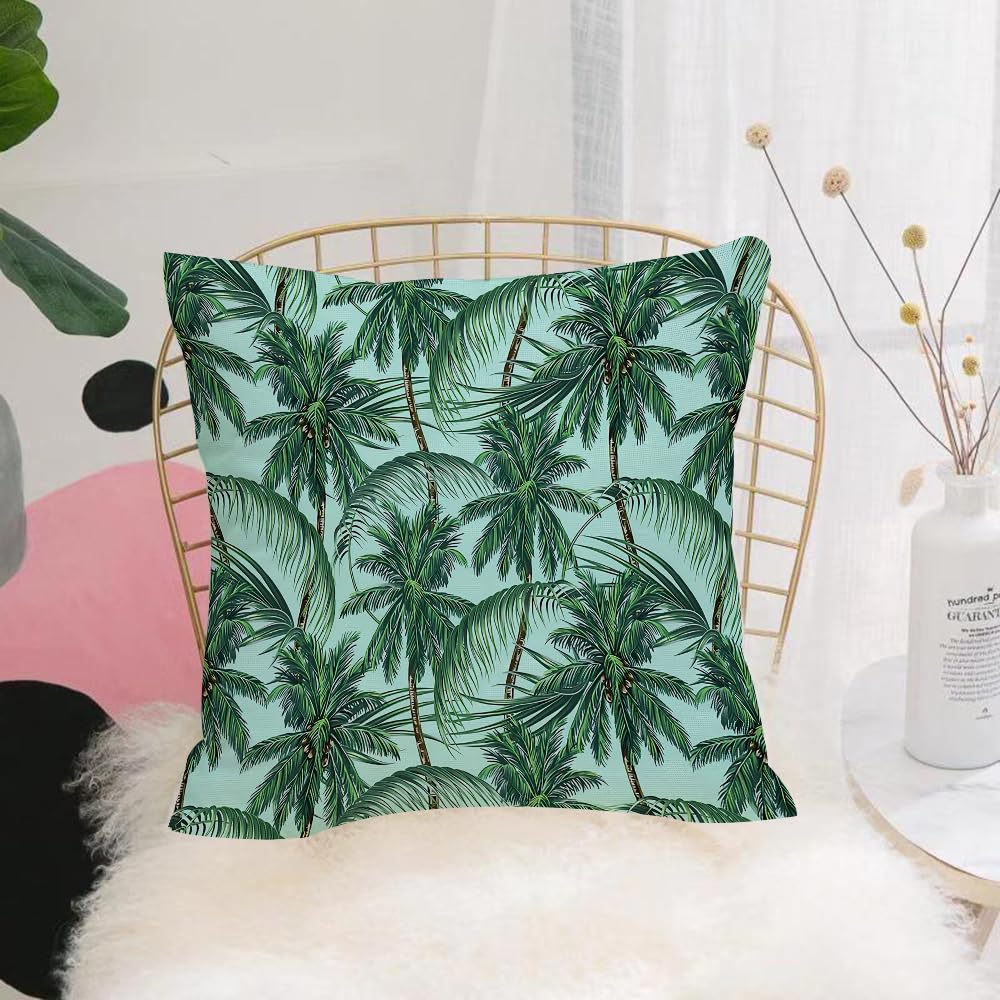 HYOSXW Cushion Cover,Throw Pillow Case Home Decorative for Living Room Bedroom Sofa Chair 16X16 Inch,leaves on the pink background.Tropical illustration. Jungle foliage.,Pillowcase 40X40cm