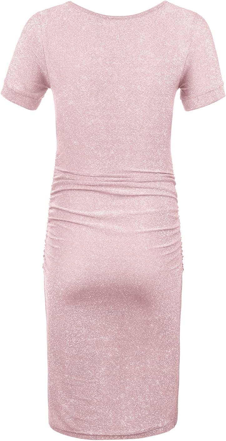 KIM S Maternity Dress Bodycon Dresse for Special Occasions Pink Small
