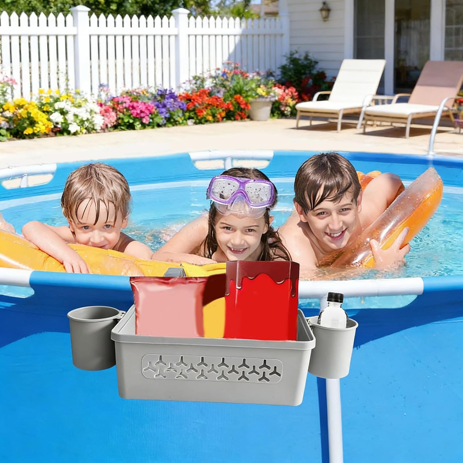 Space Saving Pool Wall Basket with Reinforced PP Construction and Easy Installation for Pool Rudiments Swim Equipment Storage