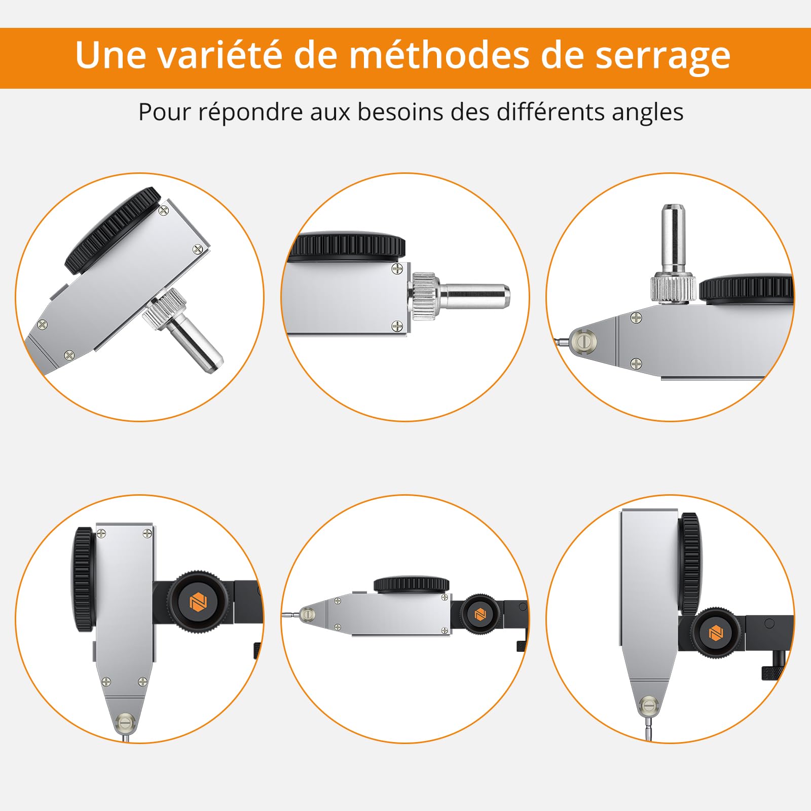 Neoteck Indicateur de Test Cadran Jauge 0-0.8mm avec Base Magnétique Comparateur à Levier avec Sonde 270° Rotation Base d'Indicateur à Cadran Magnétique Réglable pour Comparateur à Cadran