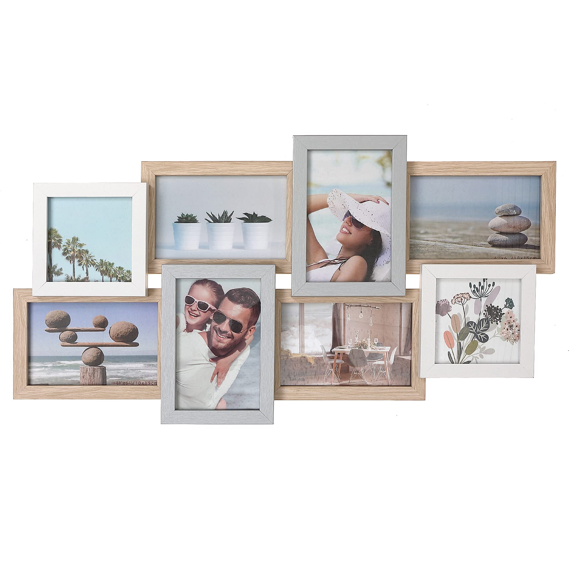 IH CASADECOR Collage Metropolitan (6-4 X 6 + 2-4 X 4) Picture Frames, Multi