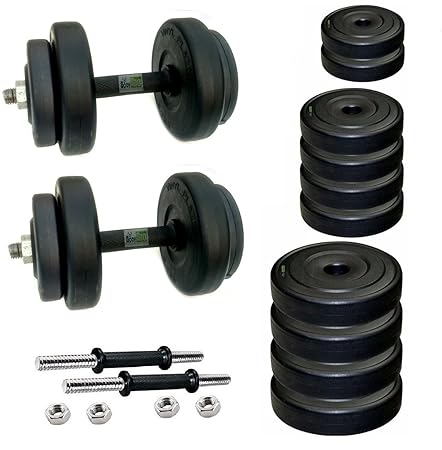 BODY MAXX 8 Kg PVC Dumbells Sets BM-Combo-20, Multicolor (8PVCRODS)
