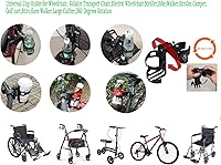 Vista 2 de Soporte universal para vasos. para silla de ruedas, ruedas, silla de transporte, silla de ruedas eléctrica, cochecito, bicicleta, andador