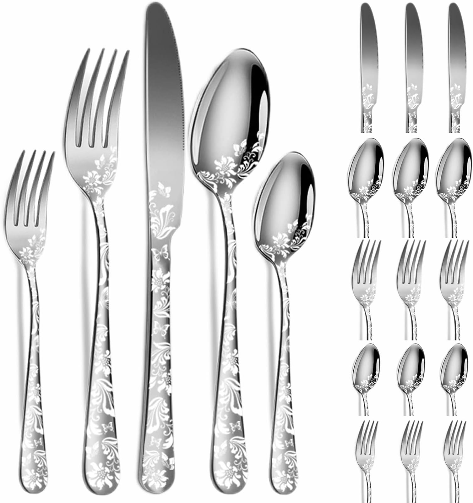 Towle Living Flamingo Flatware Set, 20Piece, Stainless