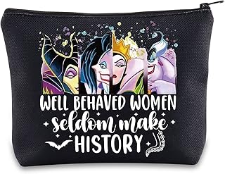 BWWKTOP Ursula Cosmetic Makeup Bag Ursula Fans Gifts Well Behaved Women Seldom Make History Zipper Pouch Bag Ursula Merchandise, Make History, Bag