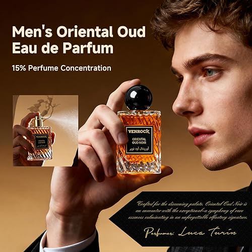 Miniatura 2 de Venrock Oriental Oud Noir EDP Spray 1.7 fl oz  Perfume oriental Woody para hombre, aroma árabe de larga duración, premium para ocasiones especiales
