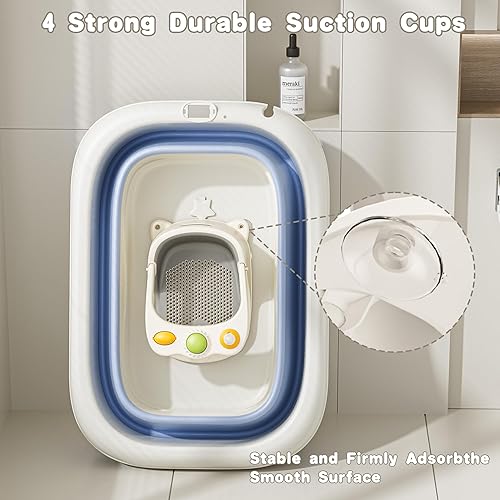 Miniatura 7 de Asiento de baño para bebés de 6 meses en adelante, asientos de baño para bebés sentados, asiento de baño antideslizante para niños pequeños y bebés,