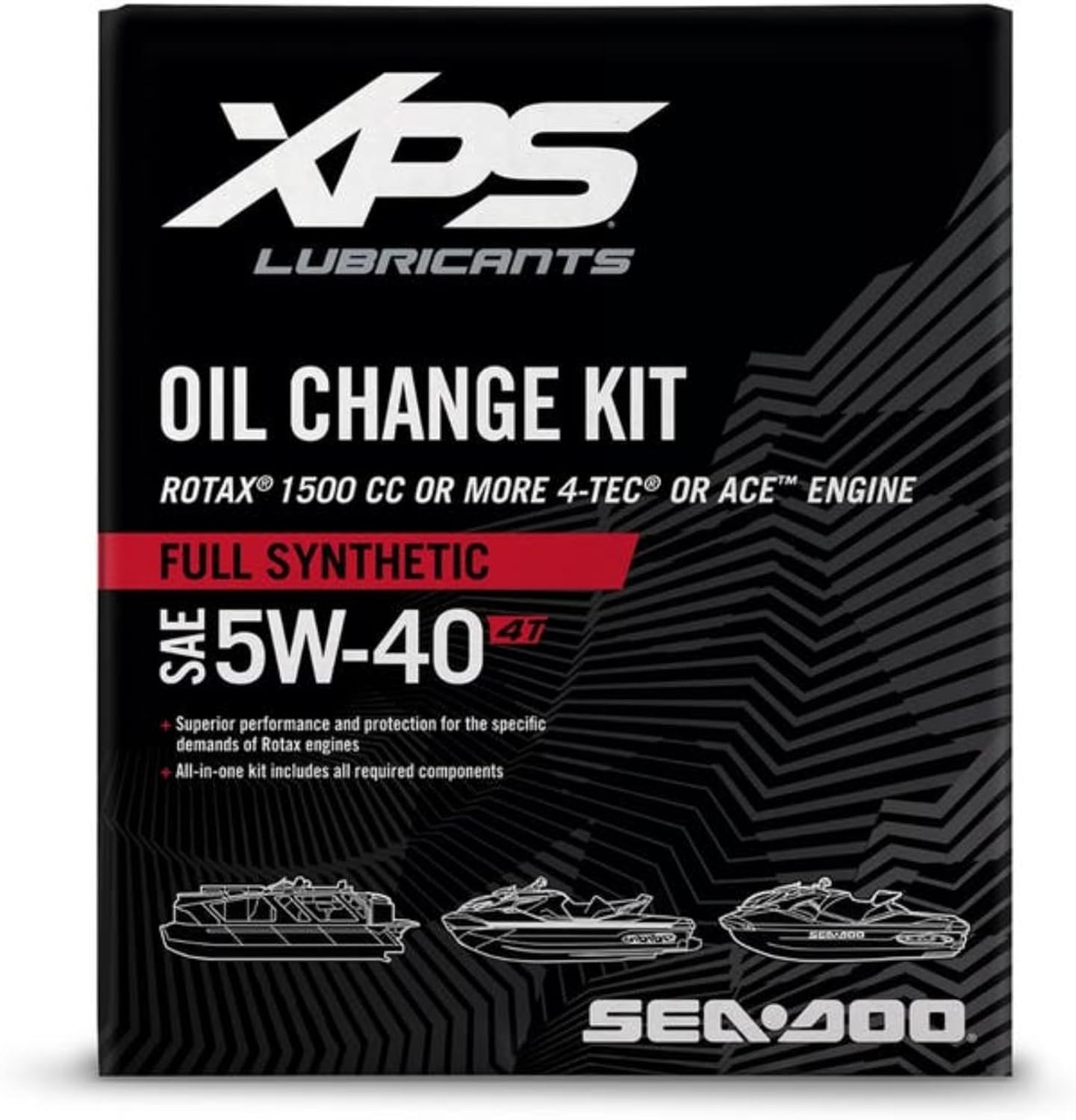 BRP Can-Am Sea-Doo OEM 4T 5W-40 Full Synthetic Oil Change Kit, 9779486