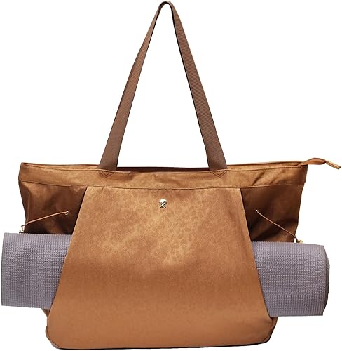 Miniatura 37 de ESVAN Bolsa de yoga para mujer, bolsas de hombro con cordón para oficina, entrenamiento, viajes, transporte, pilates, gimnasio y playa Púrpura