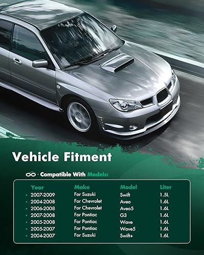 Miniatura 3 de SCITOO 2873 Radiador AT Radiador Fit 2004-2008 para Chevrolet para Aveo 1.6L 2006-2008 para Chevrolet para Aveo5 1.6L 2007-2008 para Pontiac para G3