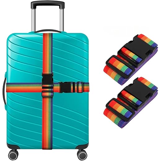 Luggage Strap Pack of 2 - Rainbow