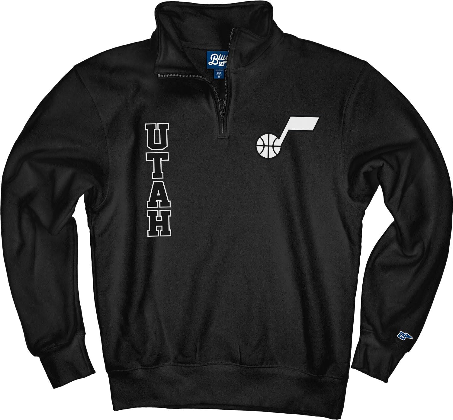 Blue 84 NBA unisex-adult Nba Officially Licensed Quarter Zip Sweatshirt Slam Dunk Team Color