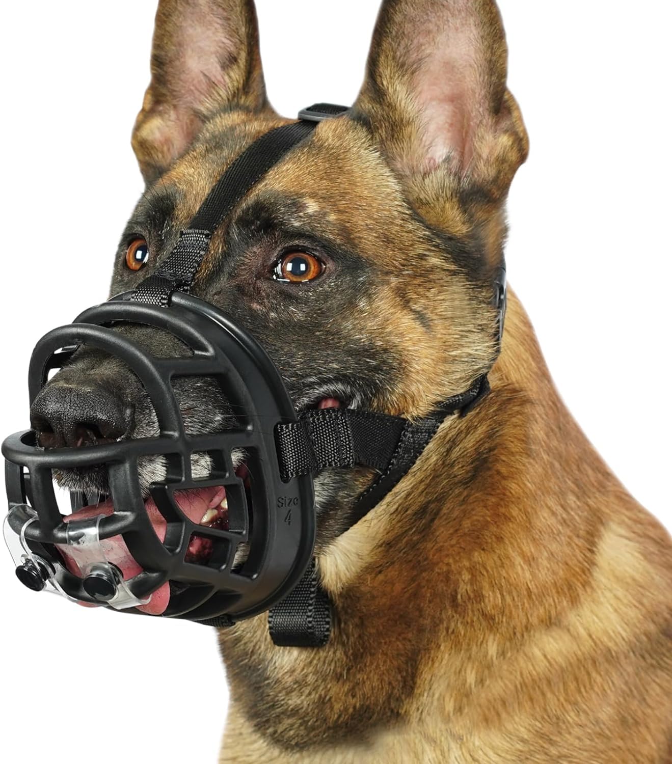 Mayerzon Dog Muzzle for Biting Chewing Scavenging, Basket Muzzle for Large Medium Small Dogs German Shepherd Doberman Husky Beagle, Cage Dog Muzzles with Stopper for Grooming Walking Training