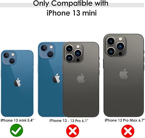 Miniatura 7 de LOHASIC Para iPhone 13 Mini Funda De Cuero, Lujo Elegante Cuero Delgado Negocios Clásico Agarre Suave Cubierta Trasera Cubierta Trasera Protectora