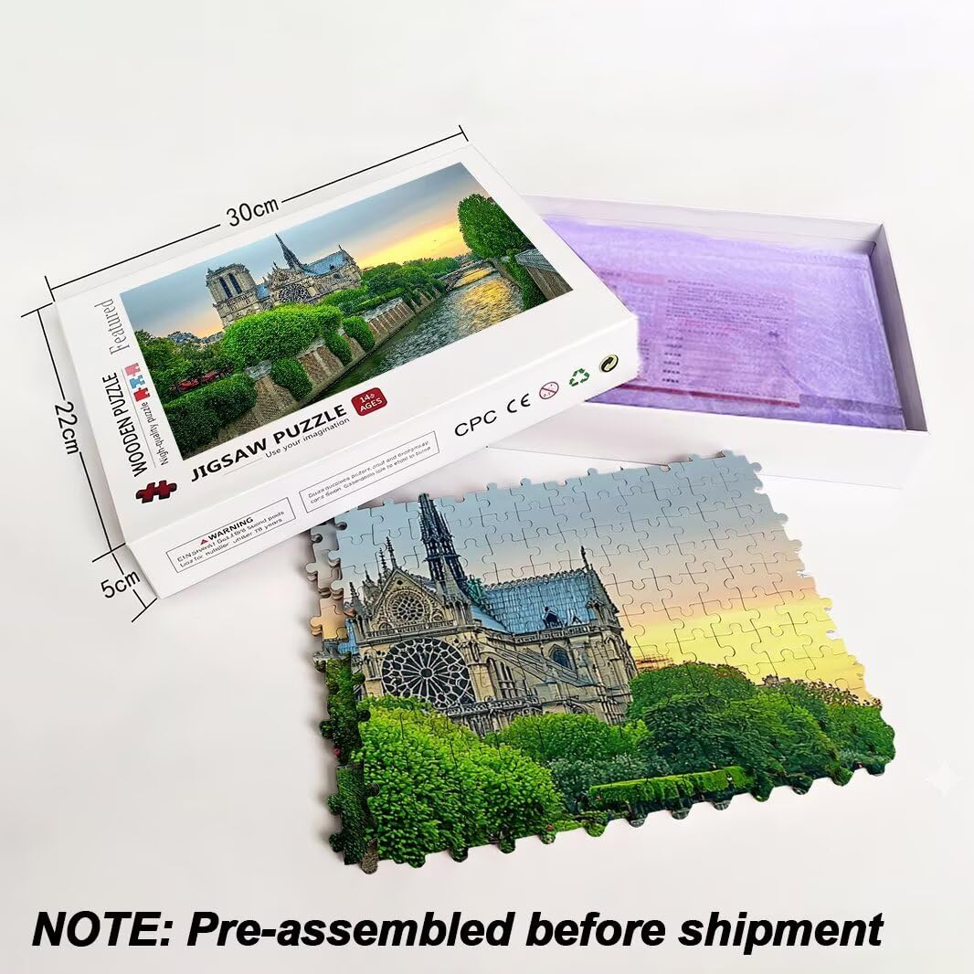 Puzzle 1000 Pezzi, Puzzle Parigi per Adulti, 70x50cm, Compact Box -4422