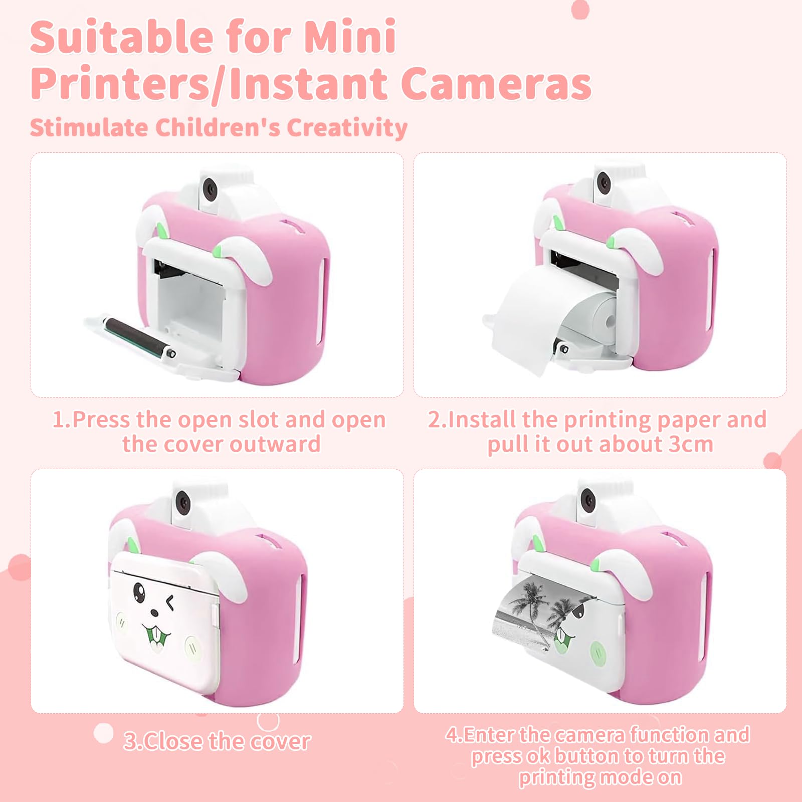 Lot De 5 Rouleaux De Papier Thermique Pour Appareil Photo D'enfant