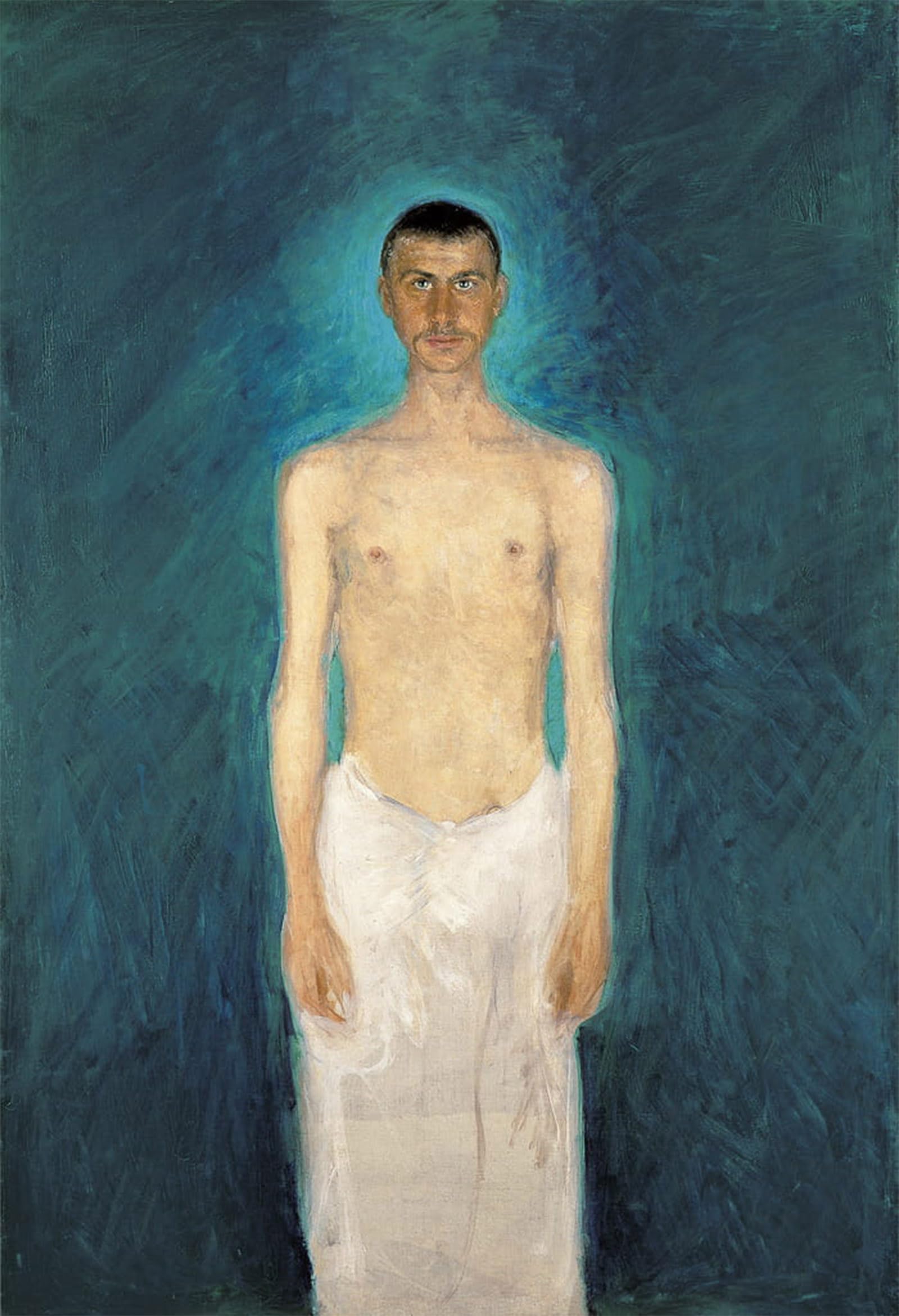 SERENDIPITP Retro Picture Poster Wall Art Pictures Painting Autoportrait a Moitie Peinture De Richard Gerstl by Richard Gerstl Wall Art Canvas Print for Wall Decor 60x90cm