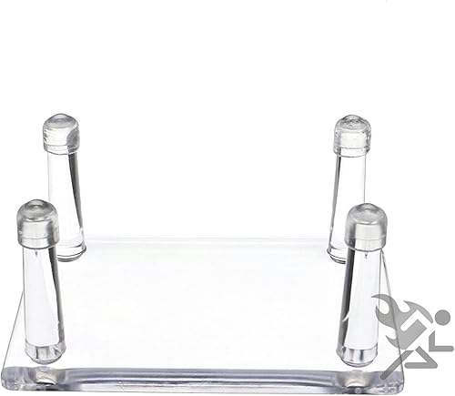 Miniatura 2 de OnFireGuy Soporte de exhibición de cuatro clavijas de 3.4 pulgadas con protectores antiarañazos para señuelos de caza, minerales y fósiles, paquete