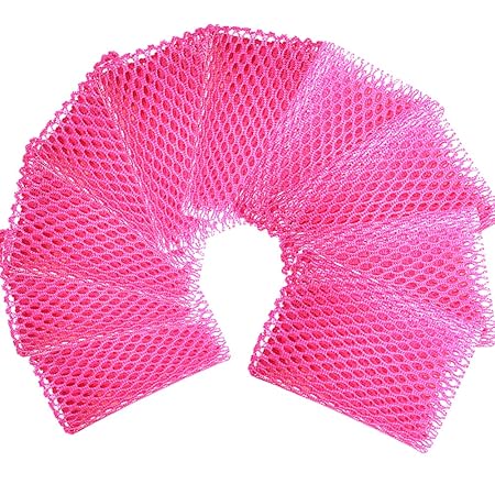 OliviaTree 10PCS Basic Dish wash net, Dish Washing Sponges, Scrubbers, Wash Cloths, Rags, Brush,Scrubbing Spong (pink10)
