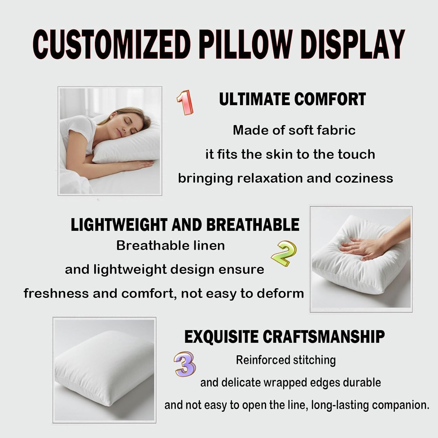 Personalized Photo Pillow Custom Shaped – Pet Face Cushion, Dog Cat Picture Pillow, Human Portrait Outline Throw Pillow, Unique Custom Gift (28 inch-Hug Monster)