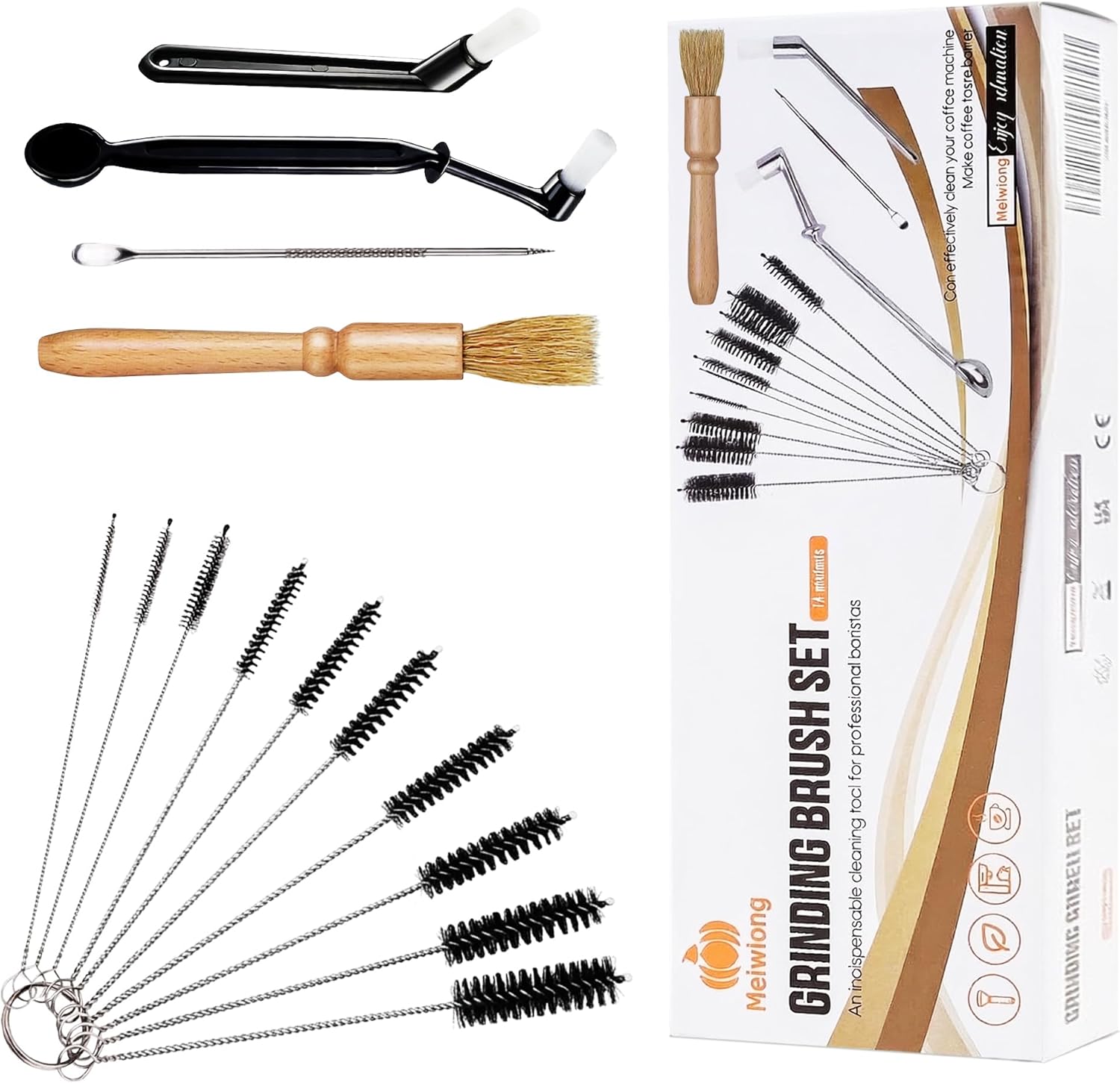 Kit de 14 Cepillos para Limpieza de Cafetera Espresso