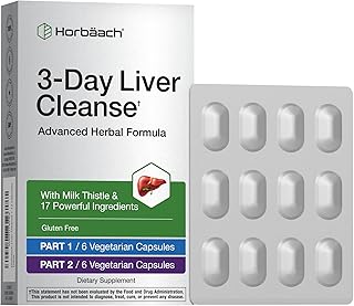 Horbäach 3-Day Liver Cleanse | 12 Capsules | with Milk Thistle | Advanced Herbal Formula | Vegetarian, Non-GMO, Gluten Free Supplement