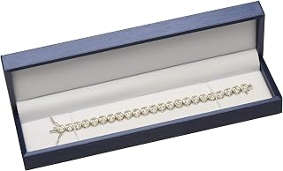 Wholesale Bracelet Box Rich Blue Color Luxury Soft Touch PU Leather Material Size 8.67〞(W)*2.16〞(D)*1.38〞(H), Sold as 1 Piece, 2 Piece, 4 Piece, 8 Piece and 12 Piece Wholesale Bulk Pack