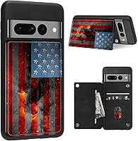 Vista 19 de Funda para Google Pixel 7 Pro con ranura para tarjetero, funda de piel sintética, doble cierre magnético y cubierta duradera de TPU a prueba