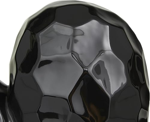 Miniatura 2 de Deco 79 Escultura decorativa de corazón de cerámica de porcelana con diseño de origami en ángulo dimensional, estatua de decoración del hogar,