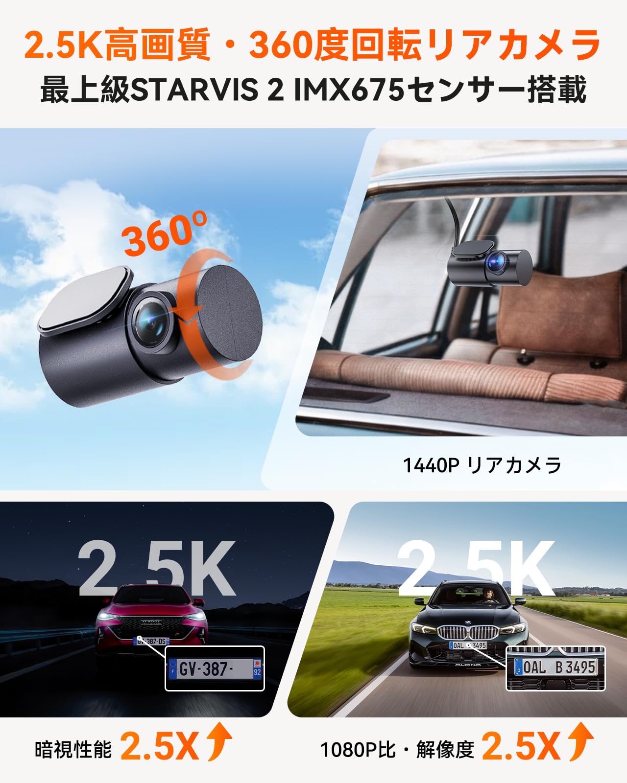 Amazon.co.jp: VANTRUE N4 Pro S 3カメラ ドライブレコーダー 4K 800万 