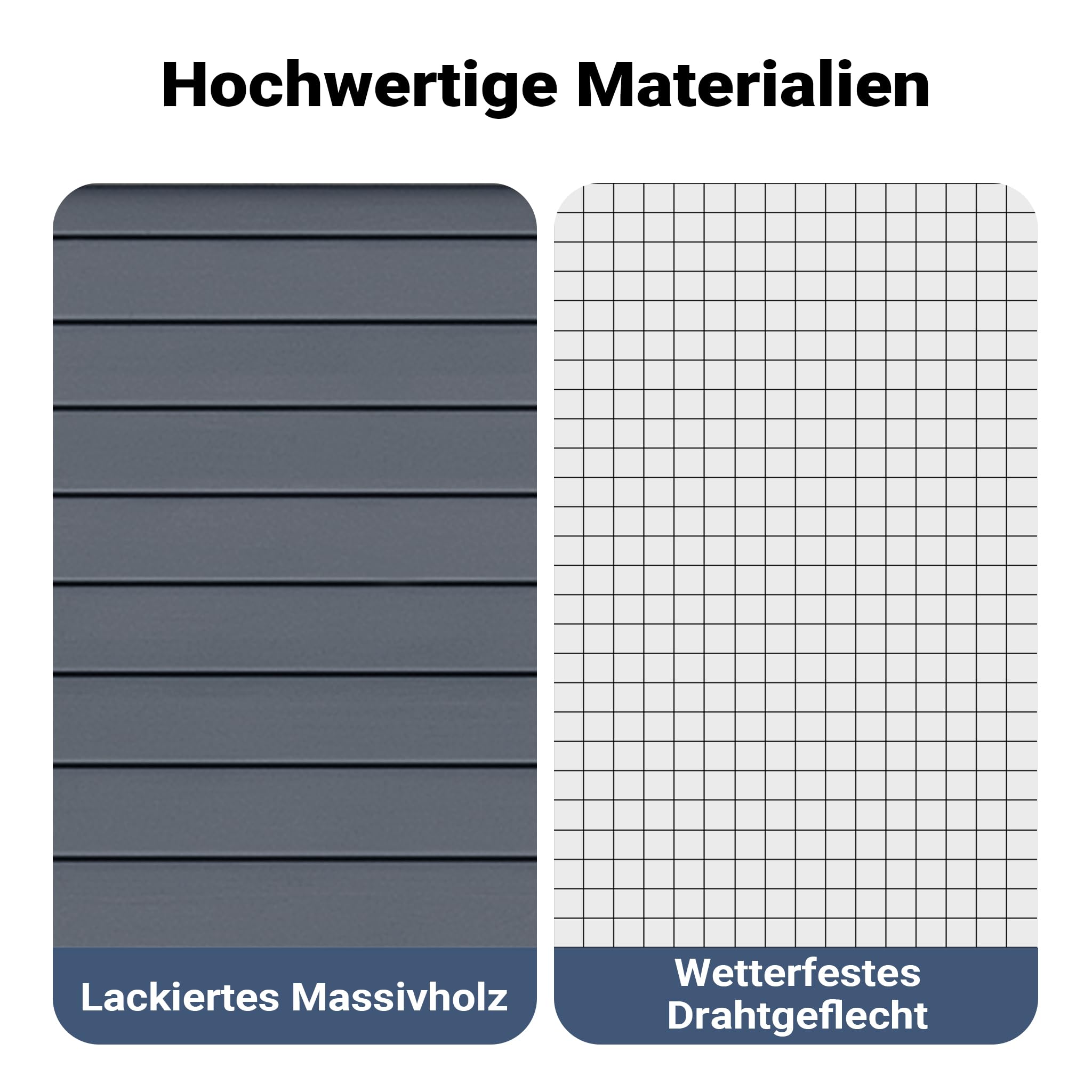Wiltec Hühnerstall 3100 x 1500 x 1500 mm grau weiß mit Freilauf und Nistkästen aus Holz, Hühnerhaus mit Unterschlupf, Gitter und Kotwanne verzinkt