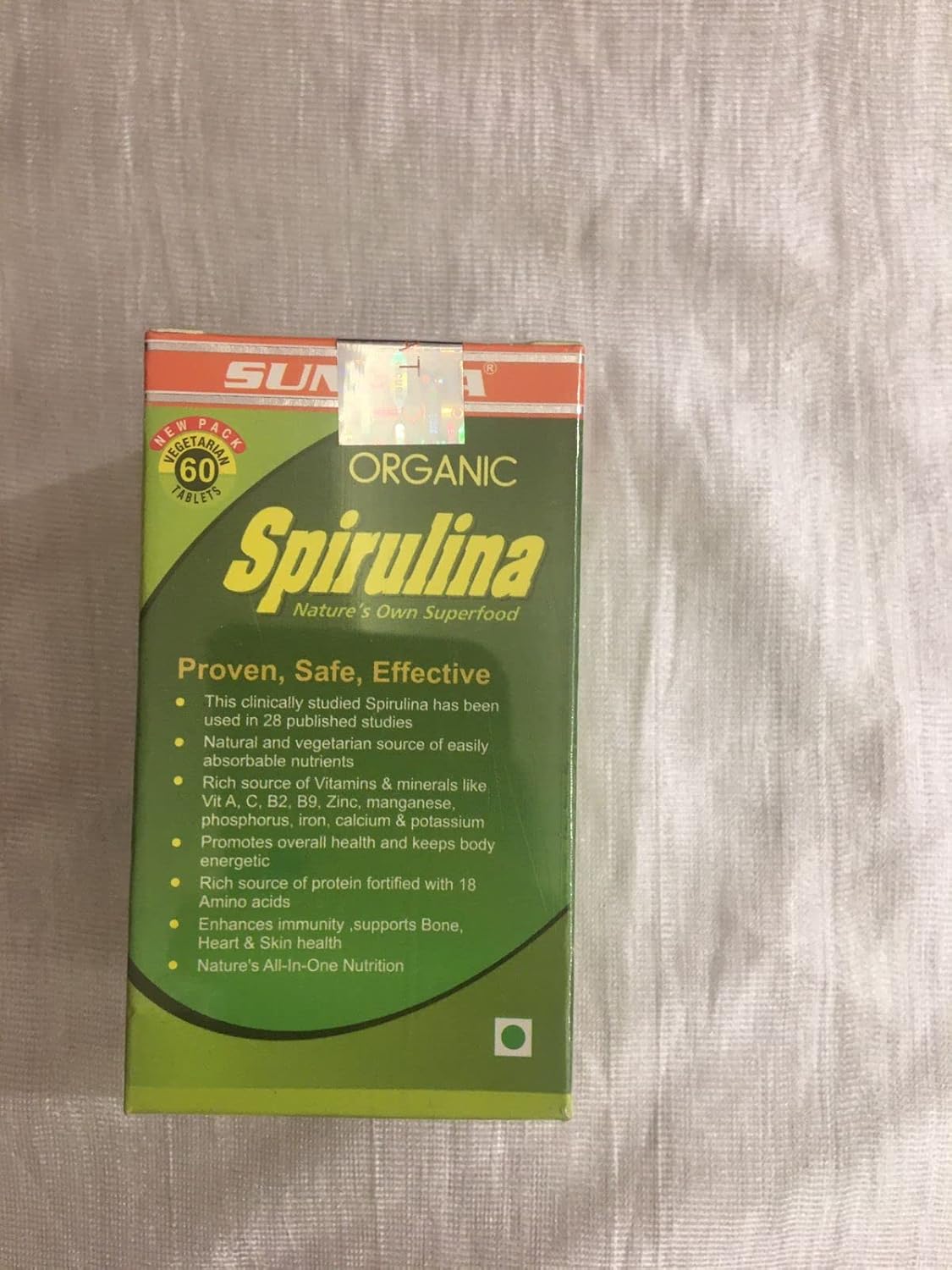 SUNOVA Organic Spirulina Tablets Nature’s Own Superfood and