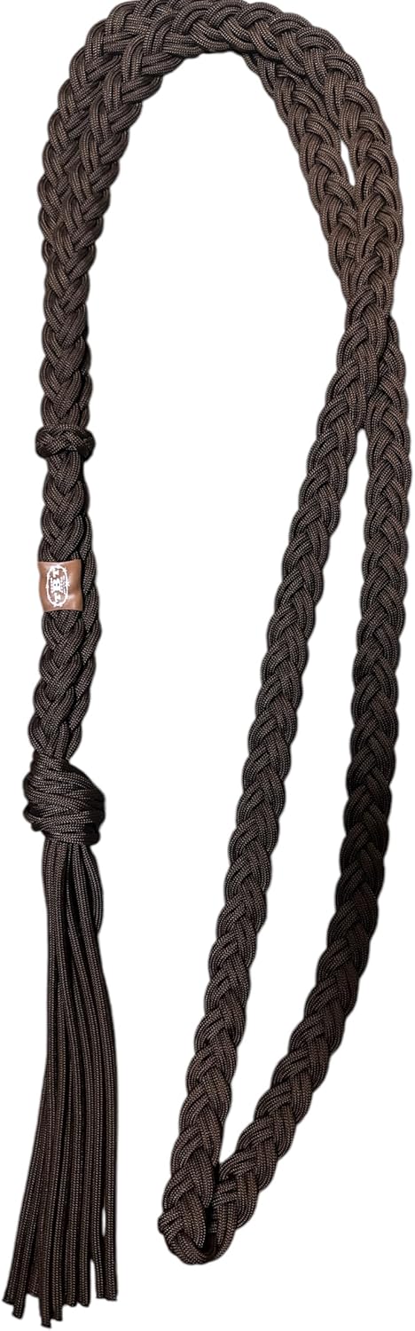 neck rope horse tack bridleless riding walnut brown