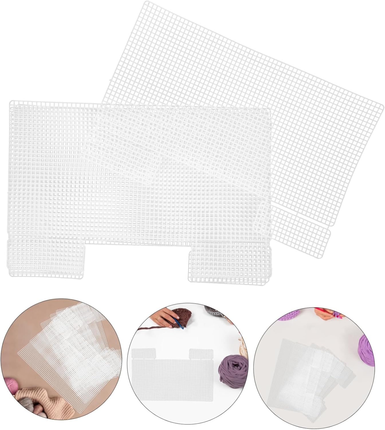 Toyvian 5pcs Plastic Mesh Canvas Sheets for Embroidery DIY Bag Making Crafting and Yarn Projects Versatile Woven Mesh Material for Stitching
