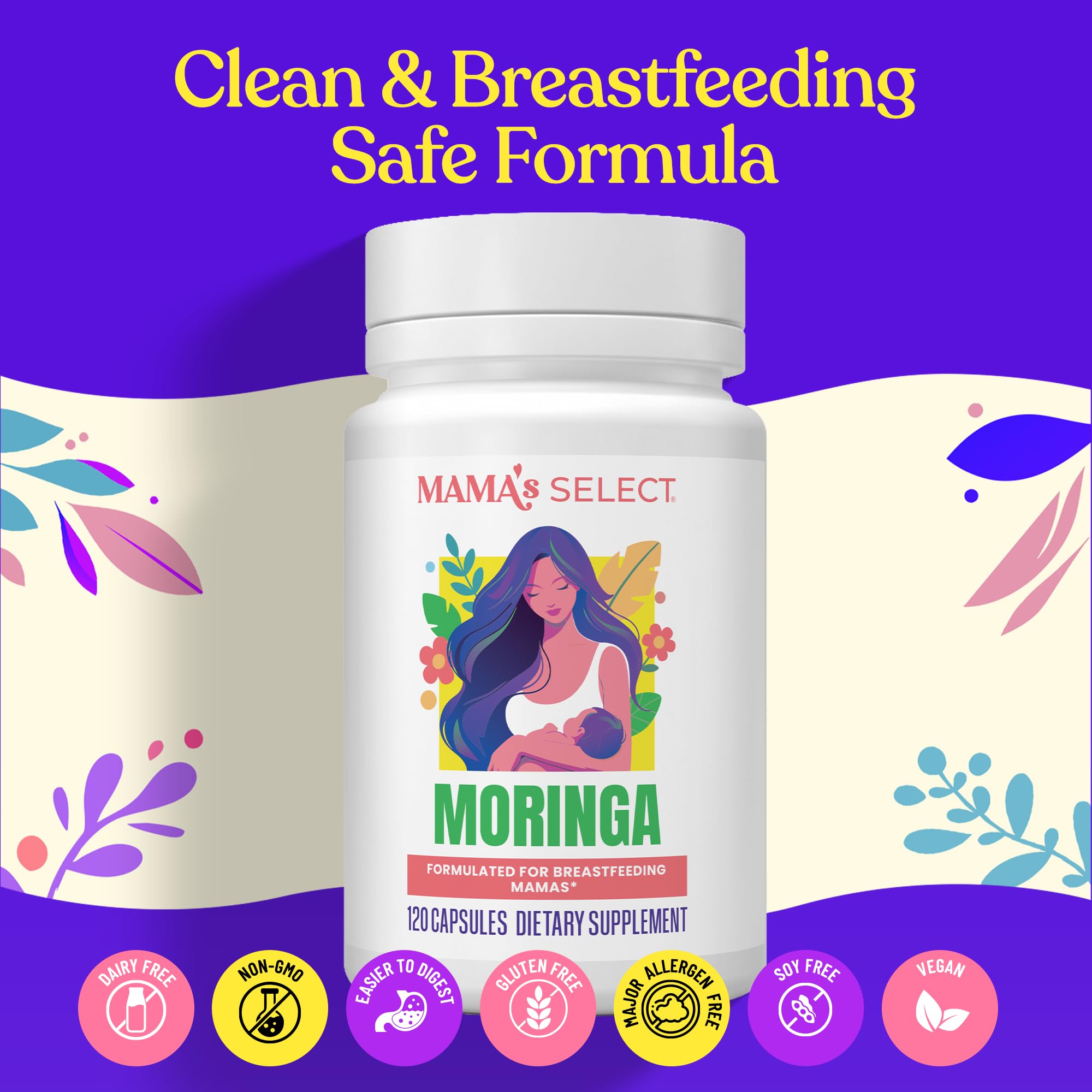Organic Moringa Capsules 500mg for Breastfeeding – Lactation & Milk Supply — Amazon image 8