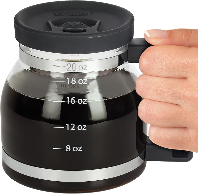 Cupa Joe Coffee Mug – 20oz Borosilicate Glass Diner Pot Mug with Spill-Proof Lid – Funny Novelty Gift for Coffee Lovers, Dads, Office, Travel & More | Borosilicate Glass, Hot & Cold Safe, Fits Most Car Cup Holders, Viral Gag Gift for Coffee Lovers, Dads & the Office