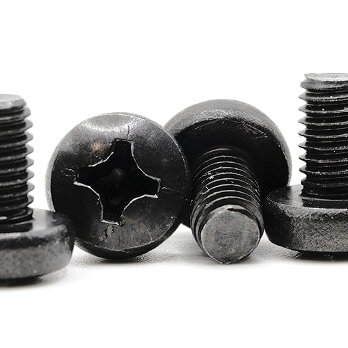 Miniatura 9 de Tornillos de matrícula traseros compatibles con Mercedes Sprinter 2500, acero inoxidable, óxido negro (paquete de 4)