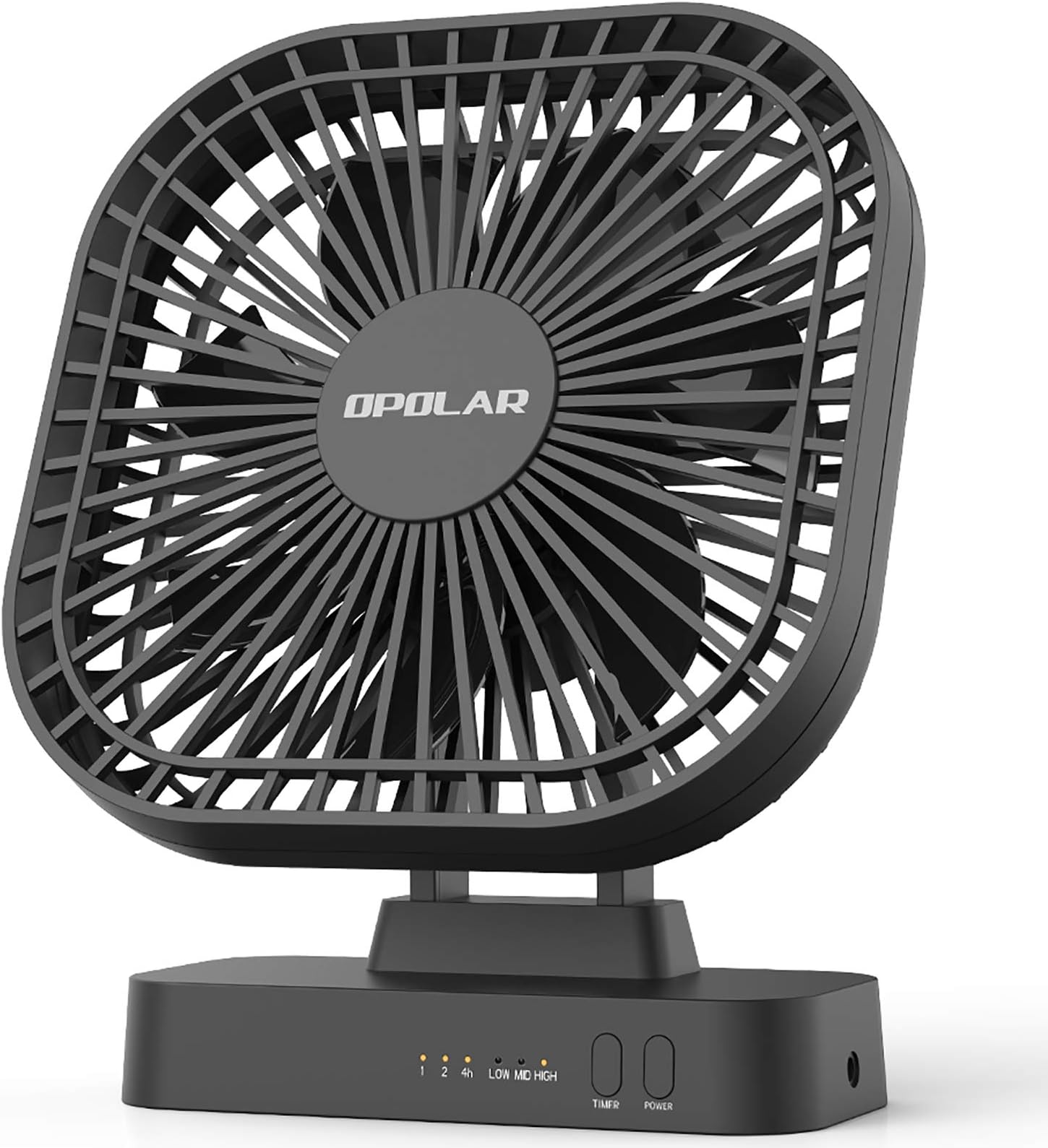 Amazon Com Opolar Aa Battery Operated Desk Mini Fan Portable Small Table Fan 7 Blade Design 90 Degrees Adjustable Head 1 2 4 Hours Timer Indoor And Outdoor Use Kitchen Dining