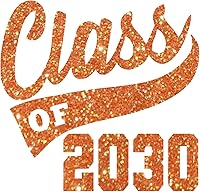 Vista 24 de Graduation Iron On Transfer, Class of 2030 Shirt Decal, HTV Graduate Patch, Pick Size Color (Black)