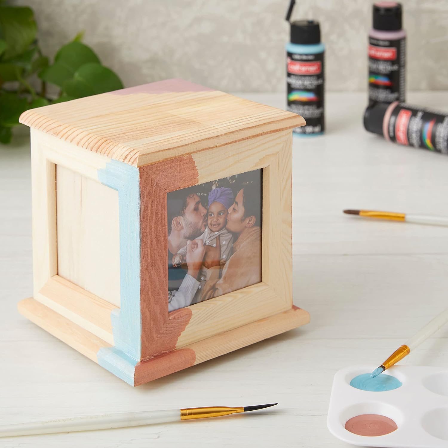 Make Market 5" Wood 4-Sided Photo Caddy, 8 Pack