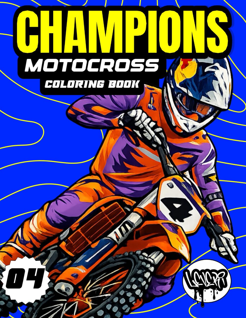 Champions Motocross Coloring Book: High Speed Dirt Bike Coloring Pages for Kids Teens and Adults