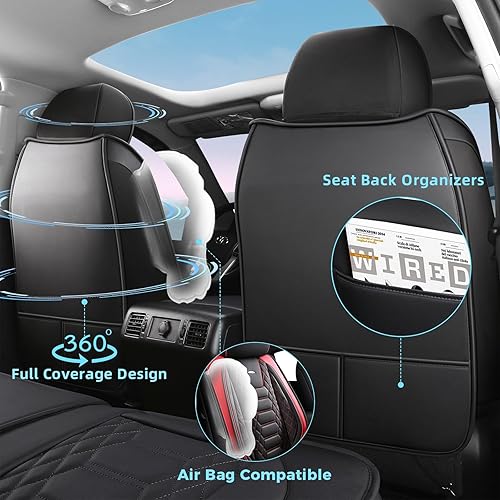 Miniatura 3 de FREESOO Tundra 2007-2021 - Juego completo de fundas de asiento para Toyota Tundra Crewmax Cab, fundas de asiento de camión personalizadas con piel