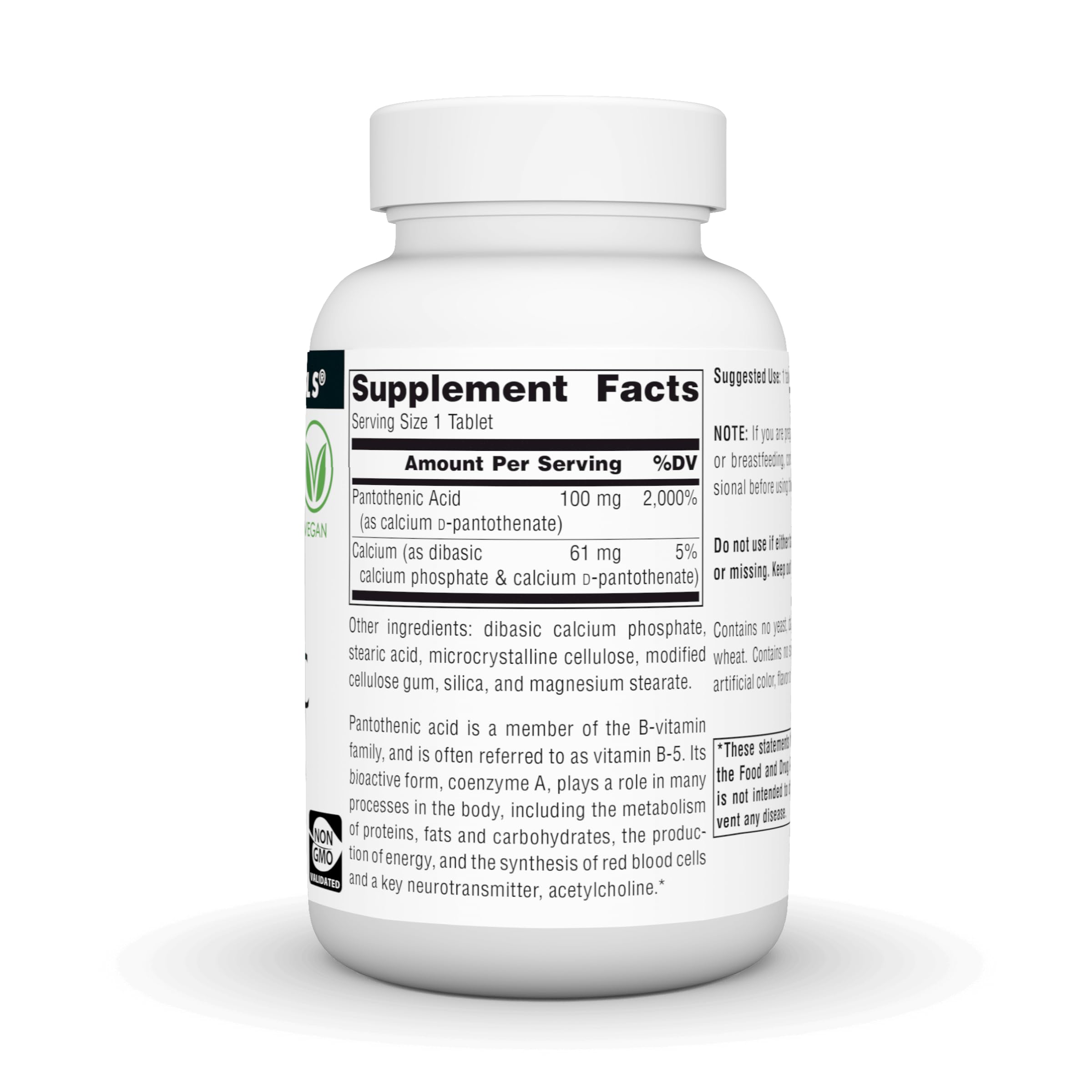 Source Naturals Pantothenic Acid, 100 mg -250 Vegan Tablets — Amazon image 3