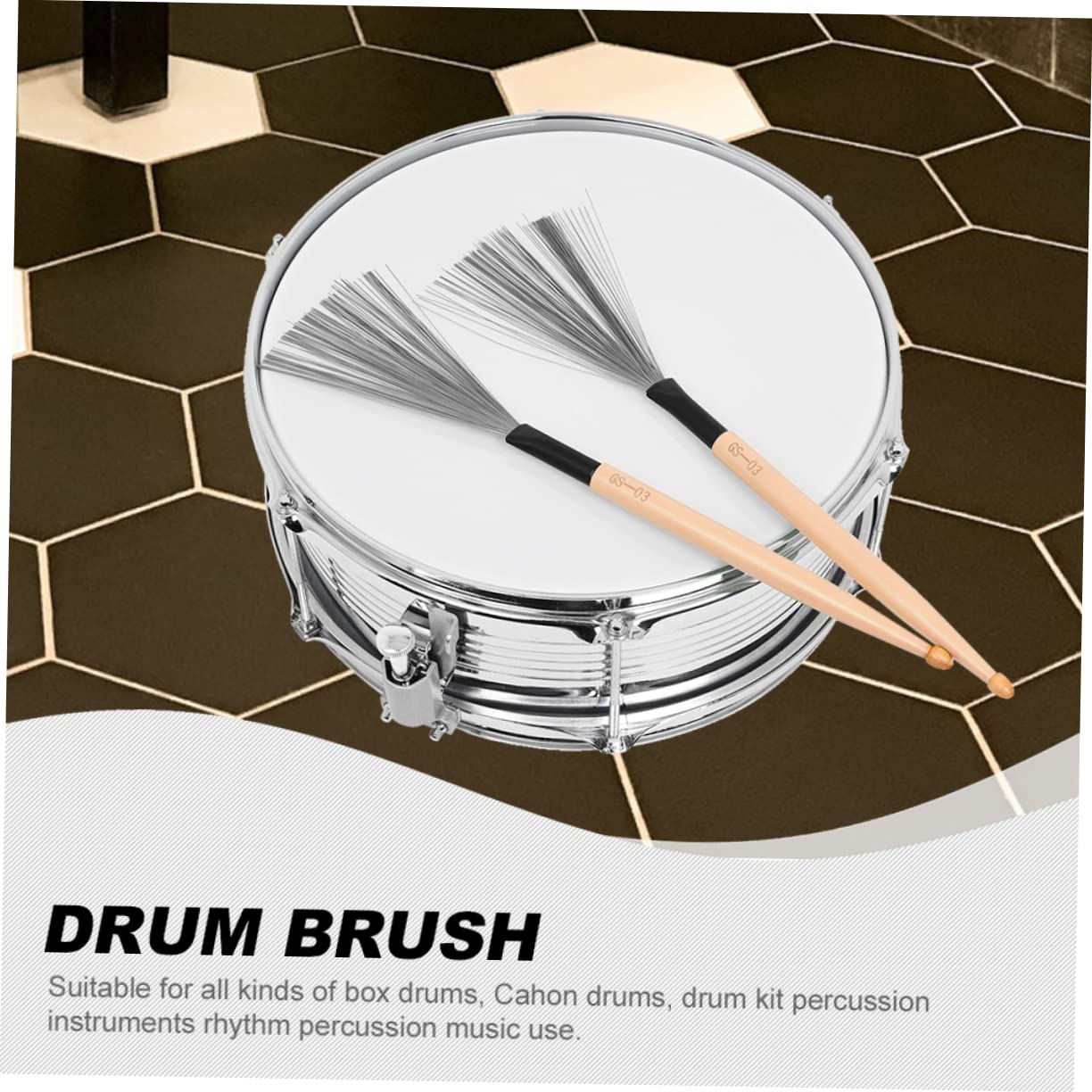 ULDIGI Drum Brush Set Maple Drumsticks Special Brush for Drums Wire Drum Brush Rods Drum Drum Wire Brush Jazz Drum Brush