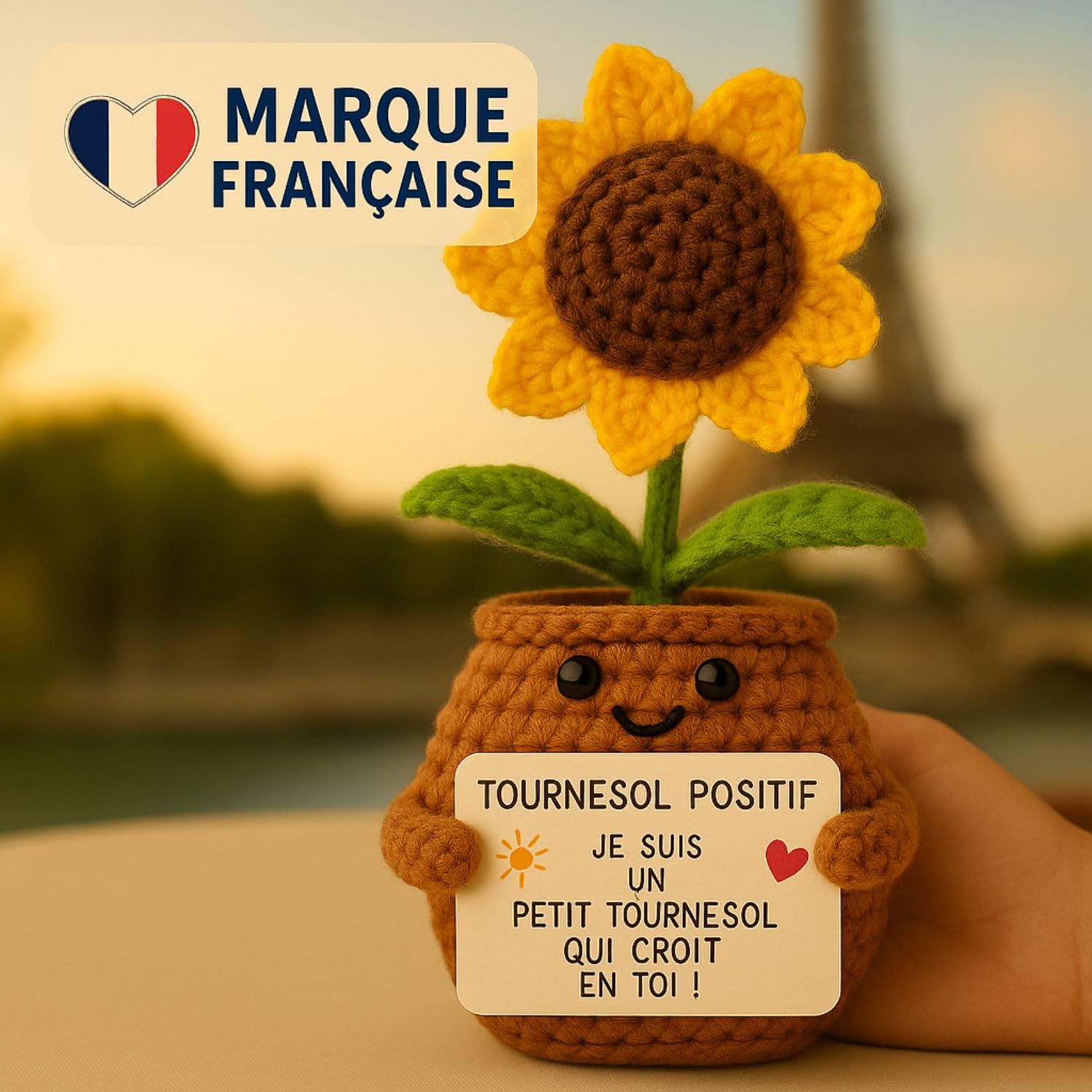 Figurine tournesol souriante au crochet pour tableau de bord de voiture – Décoration d'intérieur mignonne pour femmes et filles,f Figurine tournesol souriante au crochet pour tableau de bord de voiture – Décoration d'intérieur mignonne pour femmes et filles,f