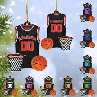 Personalized Basketball Christmas Ornament 2025 Custom Basketball Ornaments for Christmas Tree Player Ornament Gifts for Coach Team Sports Ornaments Hanging Decor Xmas Pine Decorations (BKB 5a)