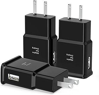 Fast Rapid Charging Block for Samsung Android Wall Charger Plug Adapter USB for Samsung Galaxy S22/ S21/ S20/ S10/ S10e/ S9 Plus/ S8 / Note 10/ Note 9/ Note 8/ LG G5 G6 G7 3Pack