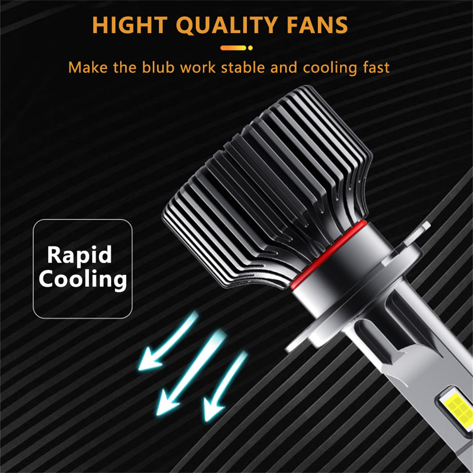 Lot De 2 Ampoules De Phares LED, Feux De Croisement 6500 K 12 000 Lm Blancs Pour Phares De Voiture En Aluminium Aviation.,H1