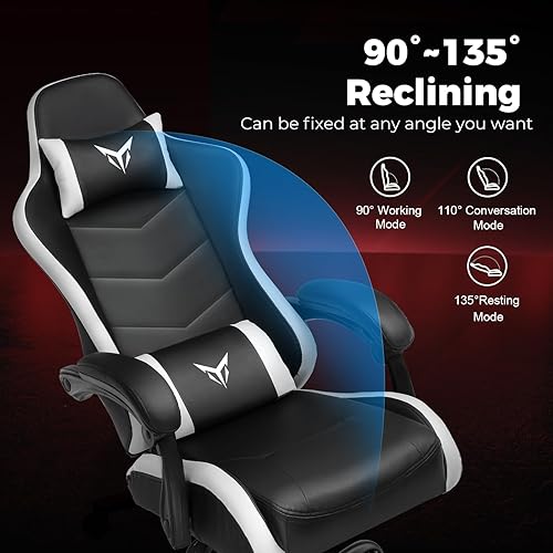 Miniatura 3 de GTPLAYER Silla Gaming, Sillas de Videojuegos Estilo Racing Sillas de Juegos de PC para Adultos - Respaldo Alto Acolchado Ergonómico Reclinable Silla