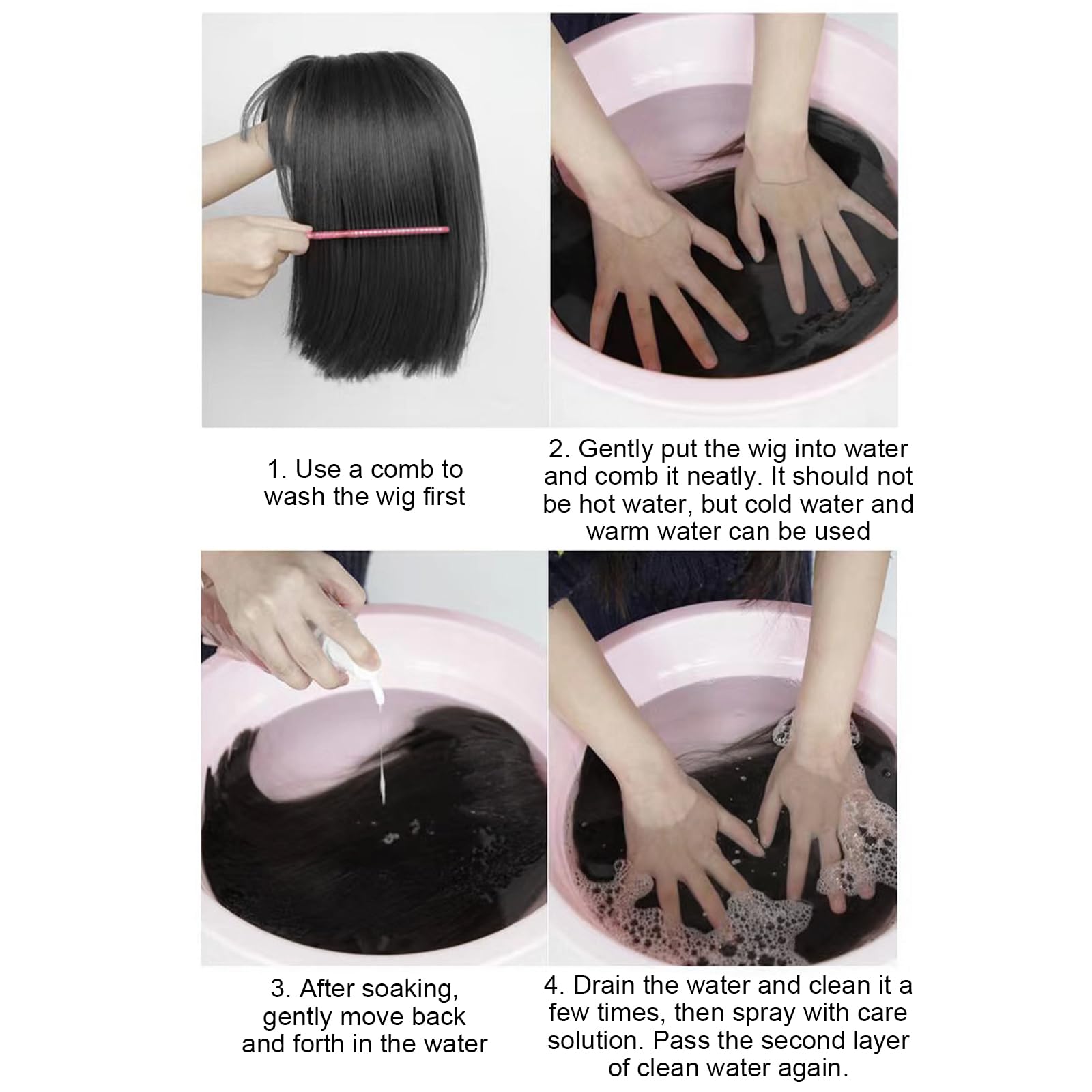 Short Straight Hair Wig with Cap - Image 2